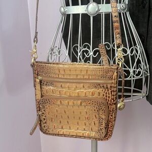 Brahmin Crocodile Embossed Crossbody Bag